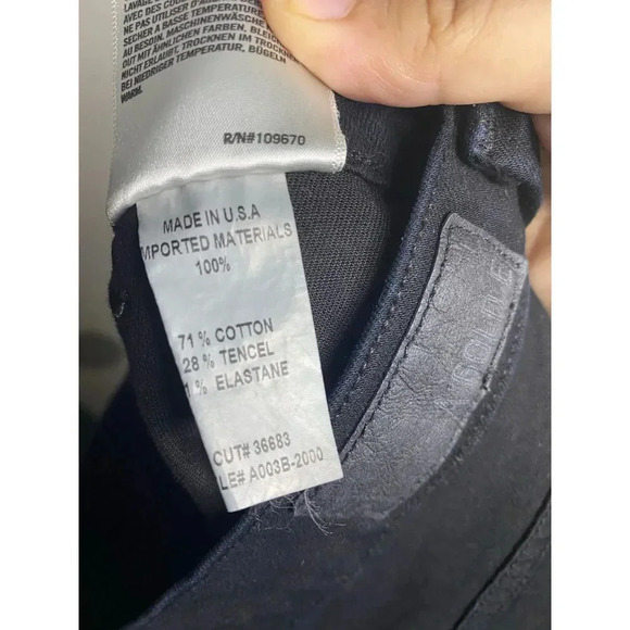 Agolde Sophie High Waisted Distressed Skinny Jeans Black Moonstruck Size 27 - Picture 4 of 10